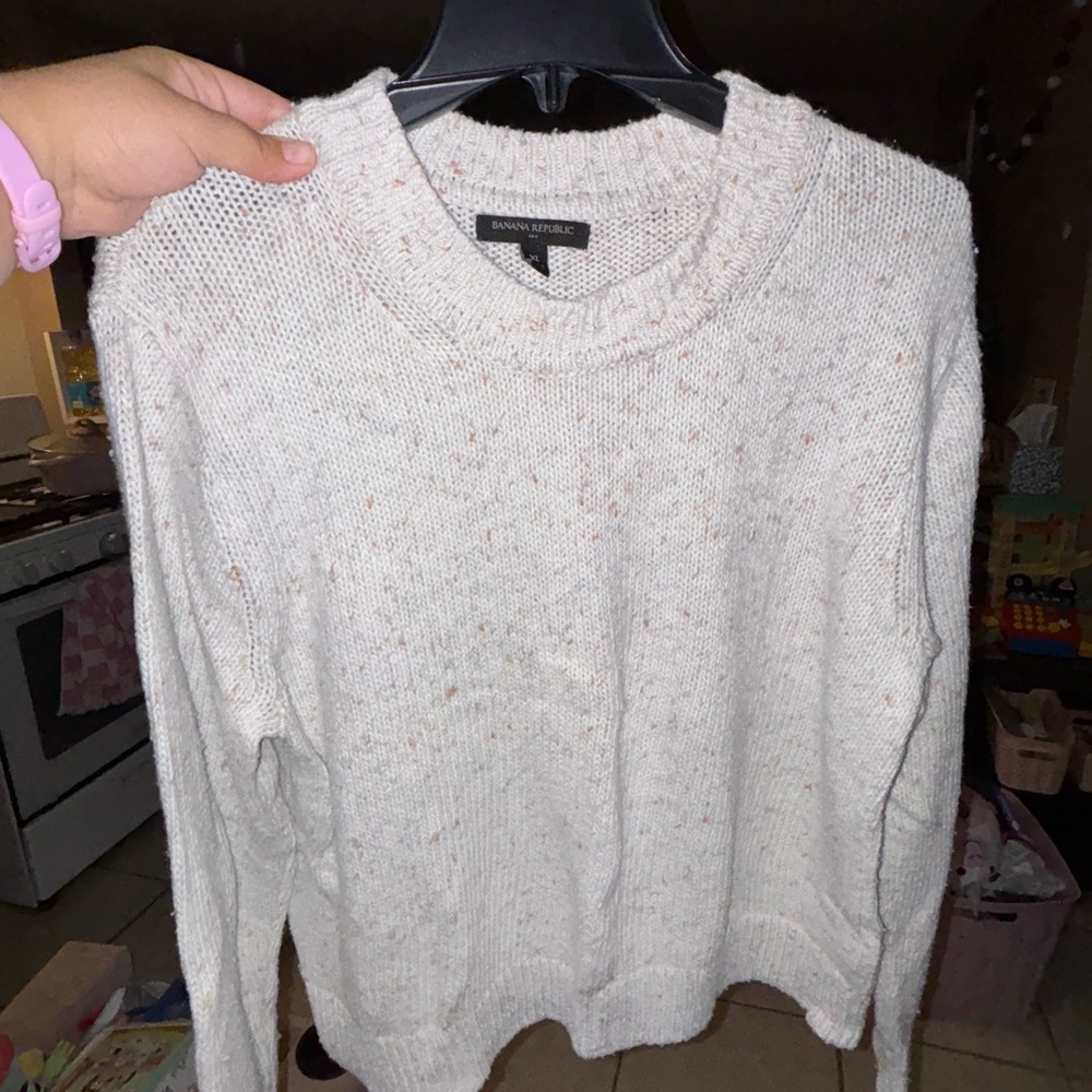 Banana Republic Speckled Cream Sweater